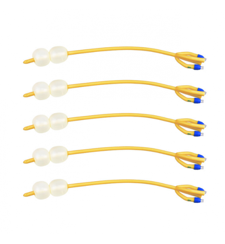 HS-C08 4-way Double Balloons Foley Catheter