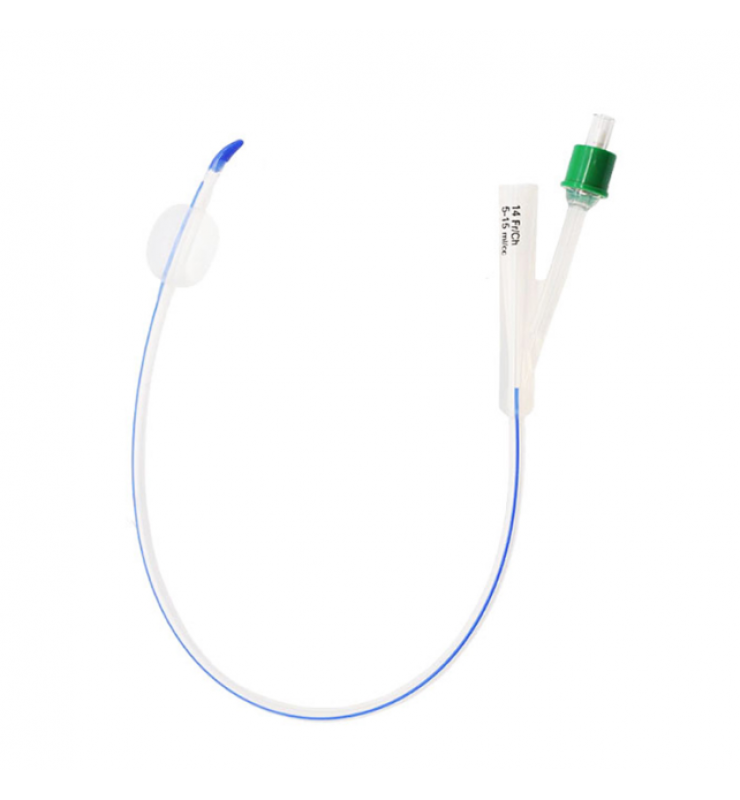 HS-C60 2-Way Tiemann Silicone Foley Catheter