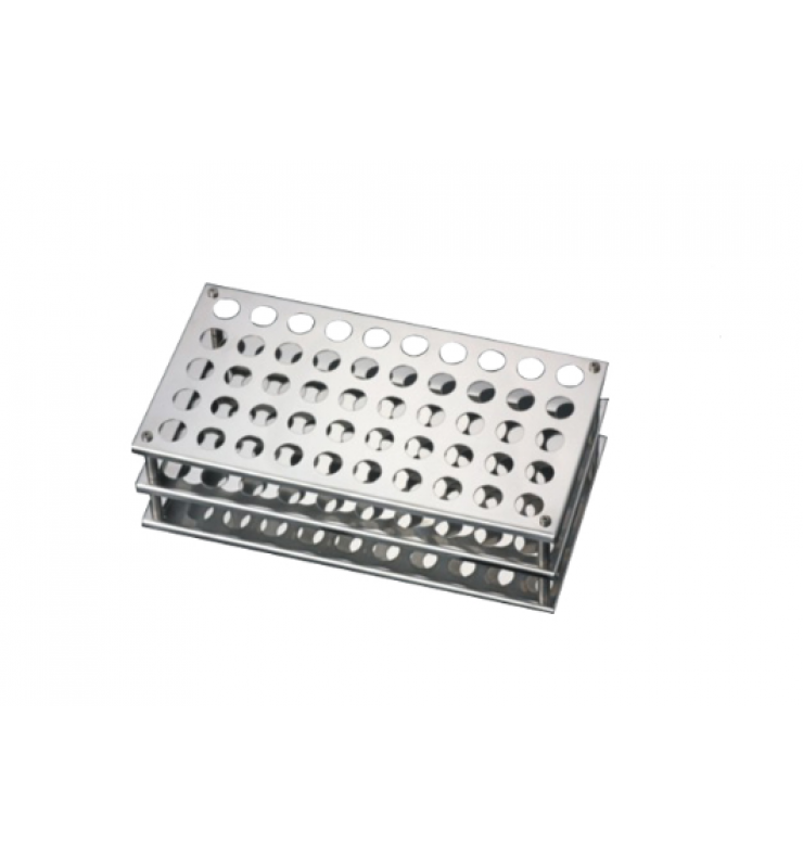  HS-N26 Medical Stainless Steel Test Tube Rack with 50 Holes 